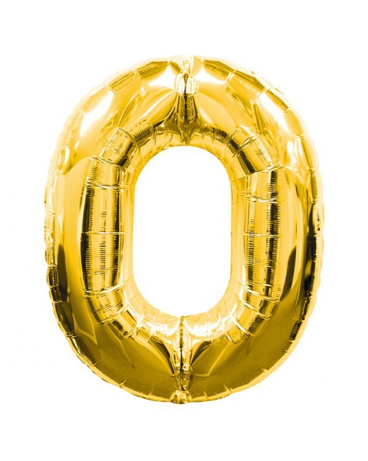 0 Rakamlı Folyo Balon Gold Renk 40 inç