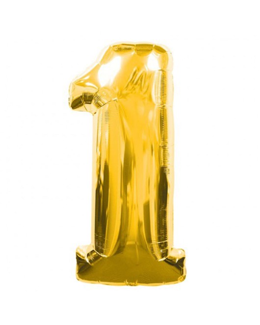 1 Rakamlı Folyo Balon Gold Renk 40 inç