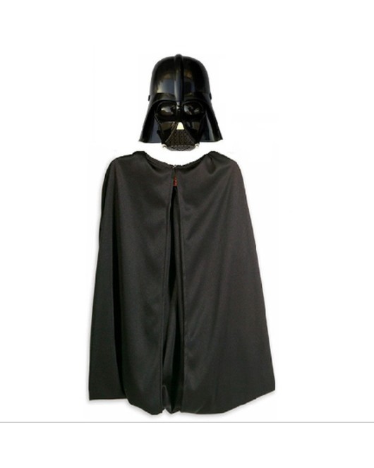 Çocuk Boy Yıldız Savaşları Star Wars Darth Vadet Maskesi ve 90 cm Pelerin Seti Siyah