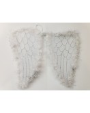 Beyaz Otrişli Dantel Tüllü Peri Kanadı ve Peri Tacı Seti 45x40 cm